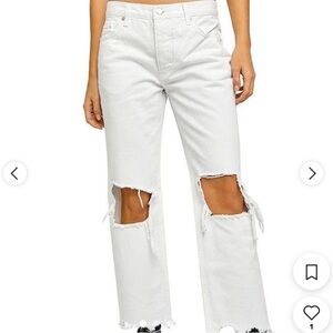 Free People White Jeans